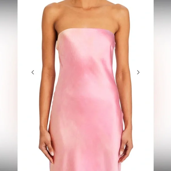 NWOT SER.O.YA CERITH SILK STRAPLESS MIDI DRESS SUNSET TIE DYE - Picture 6 of 10